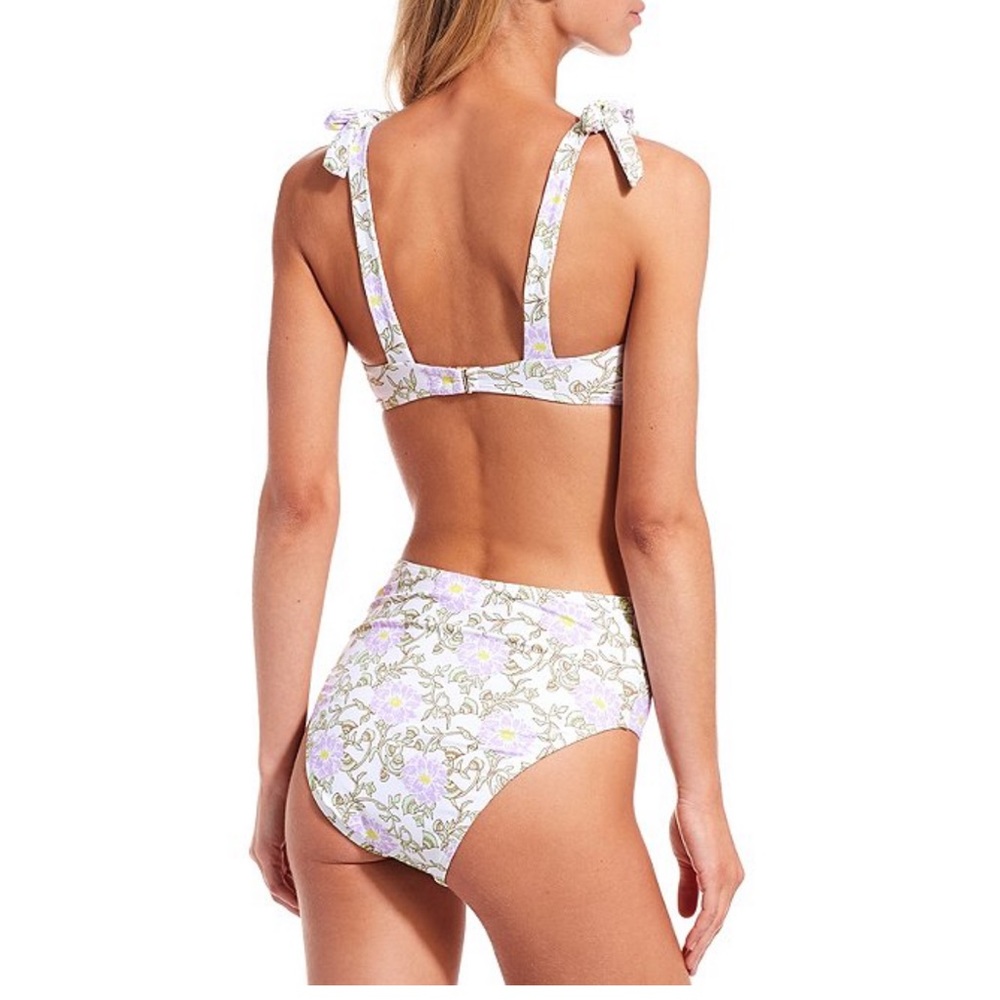 NWT Roller Rabbit Daphne Floral Printed High Waisted Swim Bottom - Picture 4 of 7